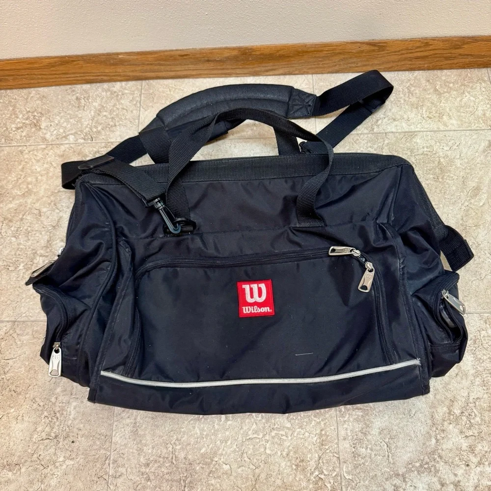 Wilson Y2K Black Sports Athletic Travel Duffel Bag